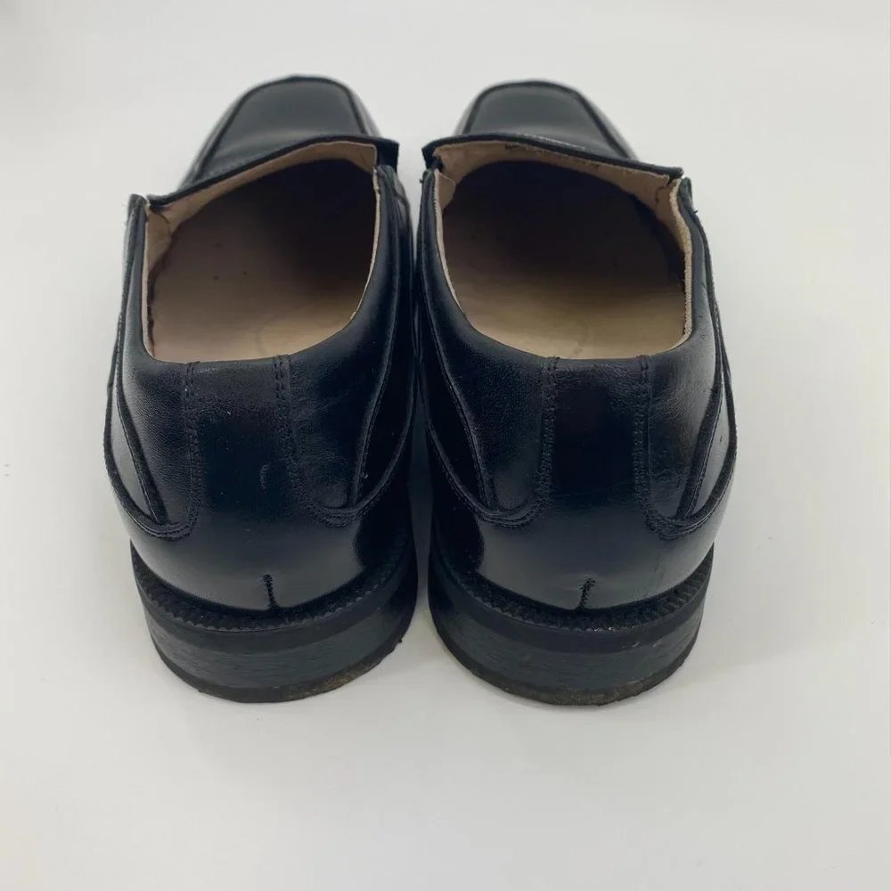 FLORSHEIM BLACK LEATHER SLIP ON‎ LOAFERS